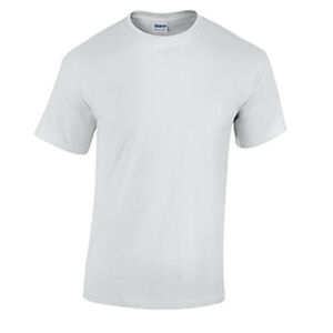 White WHOLESALE Blank Men's T Shirt Casual Work Mens Gildan Tee