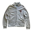 Polo Ralph Lauren (XXL) Crest Shawl Collar Preppy Cardigan Gray Sweater