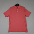 Tasc Performance Polo Shirt Mens Medium Red Pink Short Sleeve Stretch Golf Adult