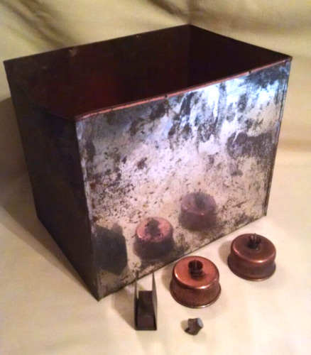 New ListingSMOKING STAND COPPER COATED PARTS RESTORATION AS IS SCREWS LINER TIN VINTAGE.