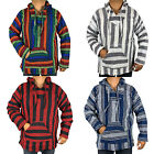 Large Hoodie Baja Hippie Surfer Mexican Poncho Sweater Drug Rug Assorted Colors
