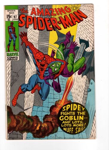 Amazing Spider-man #97, VF/NM 9.0, No Comics Code, Green Goblin, Drug Issue
