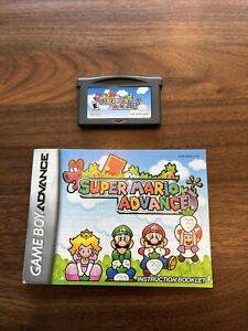 Nintendo Game Boy Advance GBA Cartridge Super Mario Advance WORKS instructions