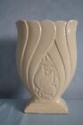 Brush McCoy Pottery cream ivory large vase planter tulip floral pattern