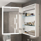 Wisfor LED Bathroom Medicine Mirror Cabinet Anti-Fog Dimming Mirror w/ Shelves
