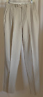 New Ermenegildo Zegna Dress Pants Wool Pleated Straight leg Slacks Beige 32x38