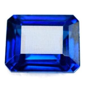 Natural BLUE Flawless Sapphire CERTIFIED 10.00 Ct Emerald Cut Loose Gemstone