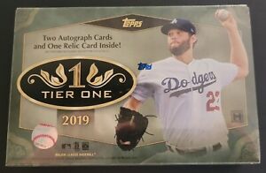 2019 Topps Tier One Baseball Hobby Box Two  Autos One Relic Per Box! MLB! SEALED