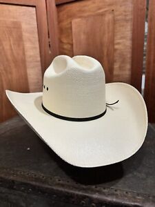 Resistol Double RR 7X Coated Straw Cowboy Hat Men’s Size 6 7/8 Natural 55cm