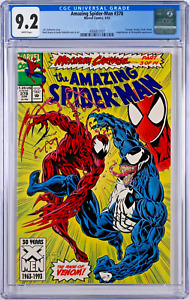 Amazing Spider-Man #378 CGC 9.2 (Jun 1993, Marvel) Maximum Carnage, Venom, Cloak
