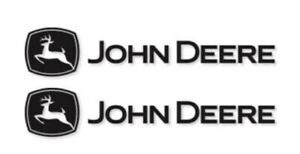 2X for John Deere Premium Vinyl Sticker 2-Pack Black 9