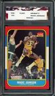 1986 Fleer Magic Johnson #53 AGC NM-MT 8 LA Lakers NBA FINALS HOF