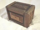 Antique Swedish tramp art wooden box Sweden