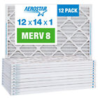 12x14x1 AC and Furnace Air Filter by Aerostar - MERV 8, Box of 12