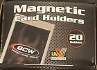 BCW Brand 35pt Magnetic One Touch Box of 20 Holders UV  1-MCH-35- Free Shipping!