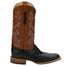 Justin Boots Pascoe Ostrich Square Toe Cowboy  Mens Black, Brown Casual Boots 80