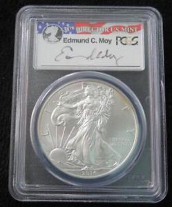2014-W American Silver Eagle * PCGS Graded MS70 * Edmund C Moy Signed