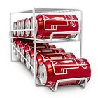 Soda Can Rack Beverage Dispenser - Holds 12 Standard Size 12oz Soda Cans (White)