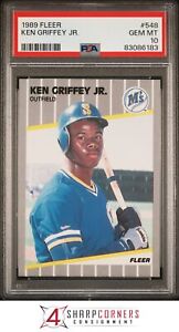 1989 FLEER #548 KEN GRIFFEY JR. RC HOF PSA 10