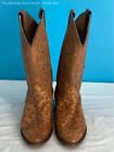 Men's Justin Full Quill Ostrich Tan Leather Cowboy Boots 8931 Size 9.5 EE