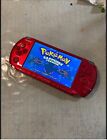 Sony PSP PlayStation Portable Light Fire Red With USB Charger & Memory Stick