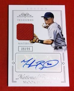 New Listing2015 Panini National Treasures #69 Mookie Betts Patch Auto #39/99