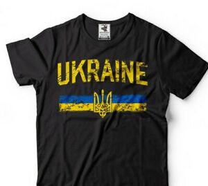 Ukraine T-shirt Ukrainian Flag Trident Ukraine Flag T-shirt Support Ukraine