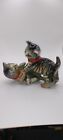 Vintage Two Playful Grey Tabby Kittens w/ Red Collars Figurine