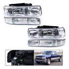 Headlights+Signal Light Fit For 99-02 Chevy Silverado 00-06 Tahoe Suburban New (For: 2000 Chevrolet Silverado 1500)
