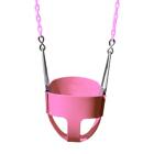 Swing-N-Slide Playsets Pink Full Bucket Toddler Swing With Chains