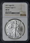 2021 American Silver Eagle Heraldic T-1 NGC MS70 ✪COINGIANTS✪