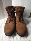 Wolverine Mens Brown Leather Soft Toe Work Boots 02038 US Size 13M