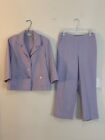 Alfred Dunner violet polyester unlined pant suit size 12P