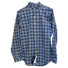 Polo Ralph Lauren Classic Blue Navy Red Plaid Oxford Long Sleeve Shirt $115