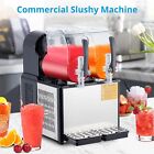 Commercial 110V 370W Double Tanks 8L Frozen Drink Slushy Maker Smoothie Machine