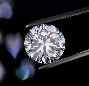 Loose CVD Lot Lab-Grown Diamond 5 mm Round D F- IF Certified Diamond