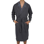 Men's Cotton Hooded Robe-Bathrobe-Thick ( Sweatshirt  Style Fabric ) USA Seller