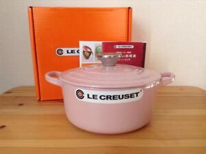 Le Creuset Cocotte Ronde 18cm 7 inch 2qt Chiffon Pink Silver Knob Cast Iron