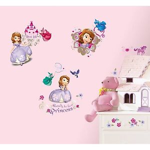 New RoomMates Disney Sofia the First Peel and Stick Wall Decals 37 Pcs