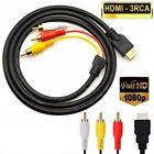 1080P HDMI Male To 3 RCA Video Audio AV Component Converter Adapter Cable HDTV