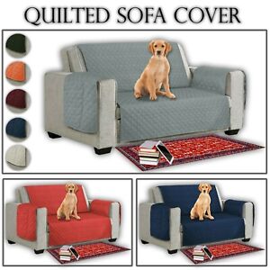 Quilted Sofa Cover Furniture Protector Settee Throws 1/2/3 Seater For Pet DOG