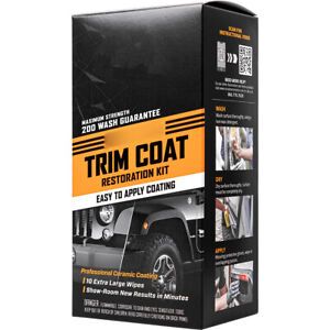 Ceramic Trim Coat, Plastic Trim Restorer - Maximum Strength - Lasts 200 Washes
