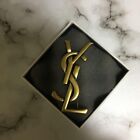 Yves Saint Laurent Novelty Brooch Pin Antique Gold 6×2.5cm