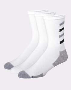 Hanes Men Crew Socks 3Pack Cool Dri Moisture Wicking Mesh Ventilation Breathable