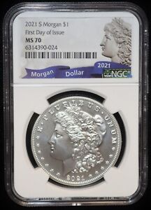2021 Morgan Dollar NGC Cert MS 70 #24MAR051