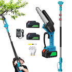 Pole Saw Electric Chainsaw Garden Tree Branch Pruner Power Tool Set W Exten Pole