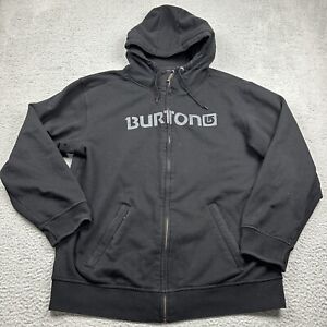 Burton Jacket Mens Extra Large Black Bonded Zip Up Ski Snowboarding Heavyweight