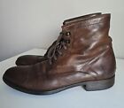 To Boot New York Adam Derrick Brown Leather Lace Up Boots Size 9.5