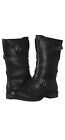 Madden Girl Masonn Mid Calf Faux Leather  Boots Criss Cross Straps Size 7.5M