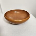 Vintage Hand Turned Round Wooden Bowl Footed Bottom MCM~FRUIT~TABLE~BUFFET~DECOR